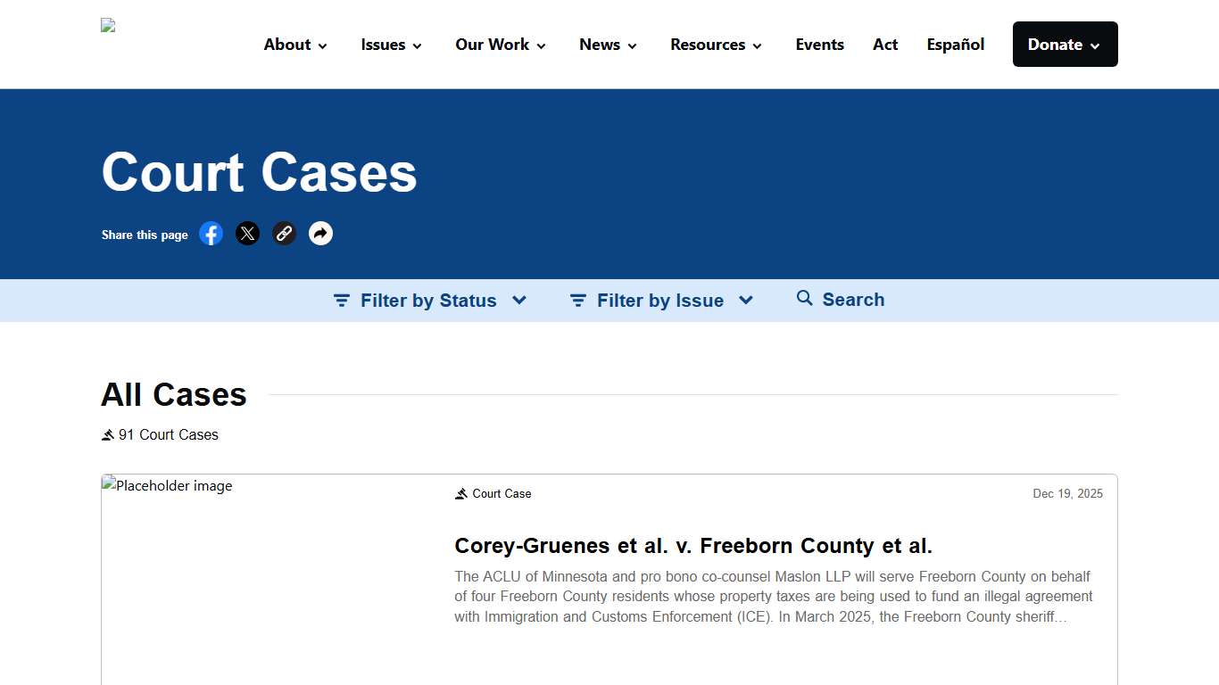 Cases - ACLU of Minnesota